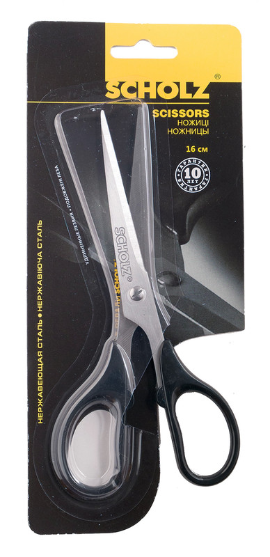 Канцелярські ножиці SCHOLZ (4245SCH), 160 мм, пластикові ручки